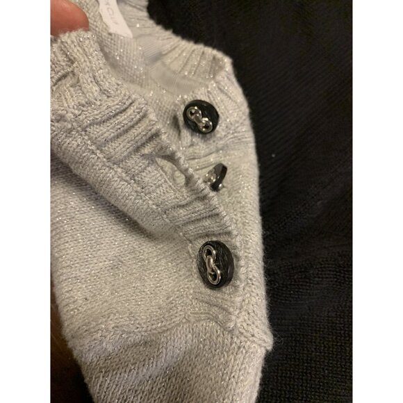 Charter Club Cotton Knit Metallic Colorblock Sweater Size PL - Picture 7 of 8